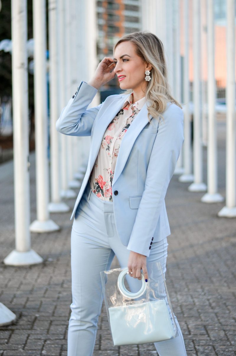 Baby Blue Pant Suit for Spring