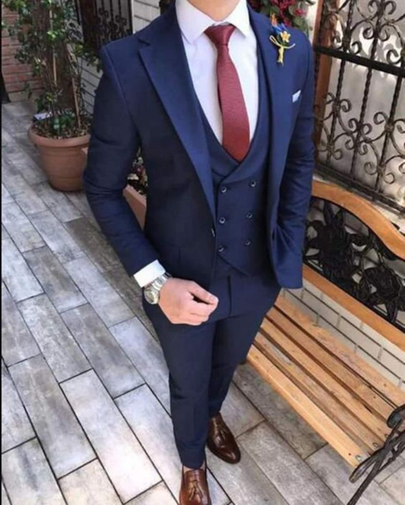 Men Suits Royal Blue Formal Fashion Wedding Groom Party Wear - Etsy
